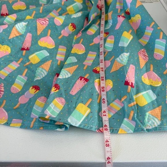 Royal Monk Ice Cream Print Dress 3XL Retro Novelty Summer Twee - Picture 7 of 7